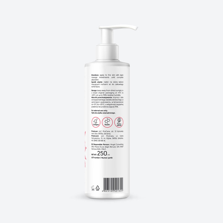 Hands and nails cream with collagen, elastin and peony extract - 250 ml