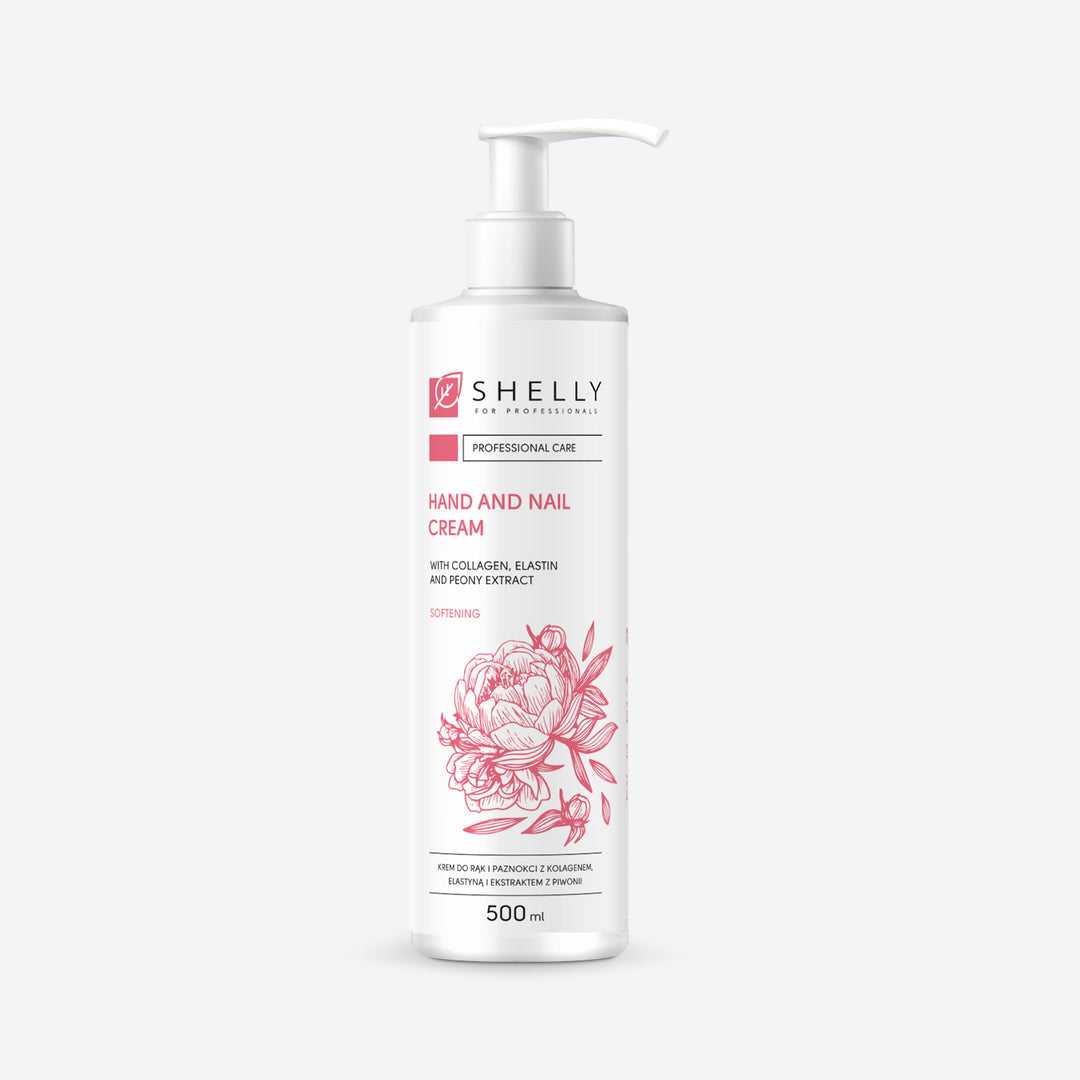 Hands and nails cream with collagen, elastin and peony extract - 500 ml