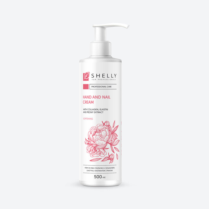Hands and nails cream with collagen, elastin and peony extract - 500 ml