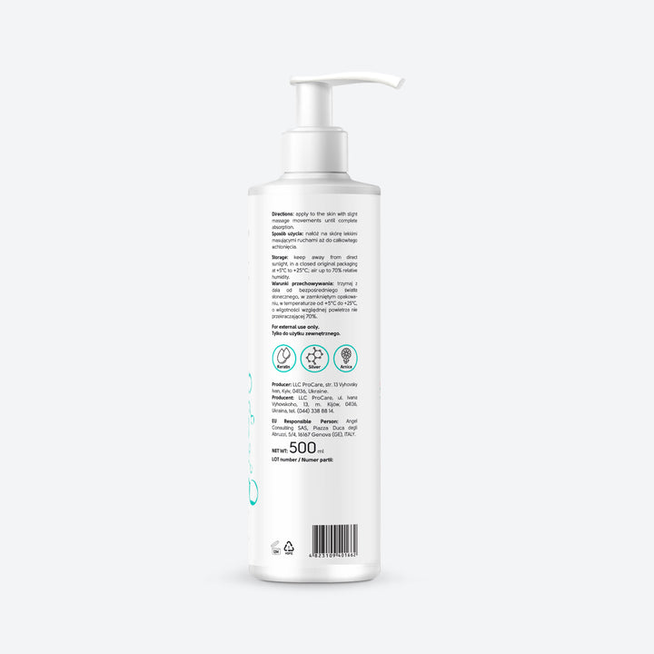 Hands and nails cream with keratin, silver and arnica extract - 500 ml