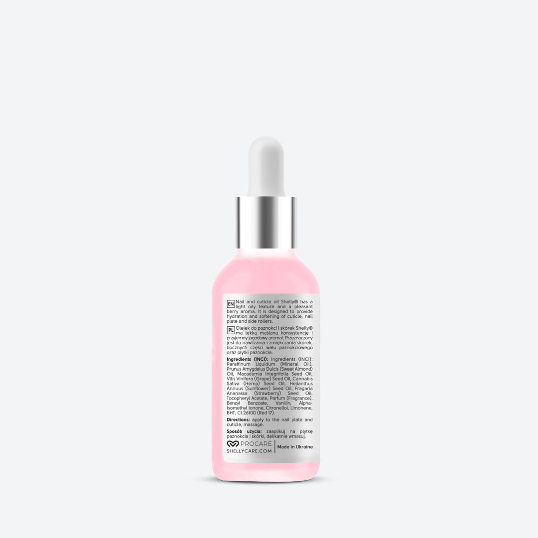 Nail and cuticle oil with strawberry extract and vitamin E - 30 ml