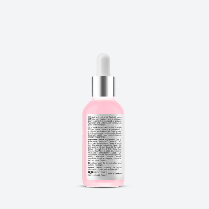 Nail and cuticle oil with strawberry extract and vitamin E - 30 ml
