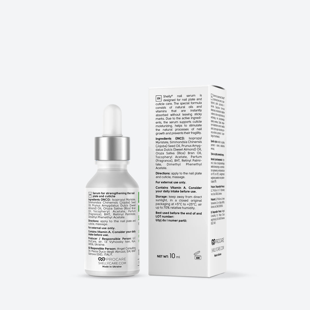 Strengthening nail serum with jojoba oil and vitamins A, E - 10 ml