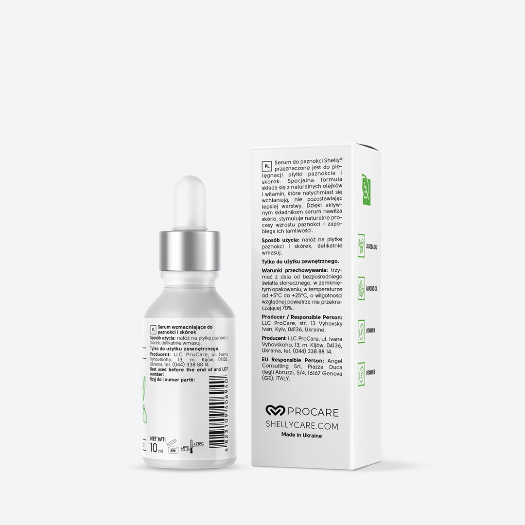 Strengthening nail serum with jojoba oil and vitamins A, E - 10 ml