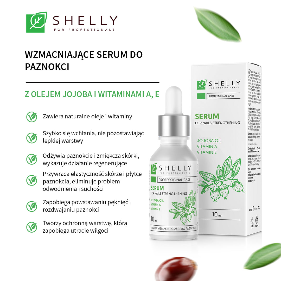 Strengthening nail serum with jojoba oil and vitamins A, E - 10 ml