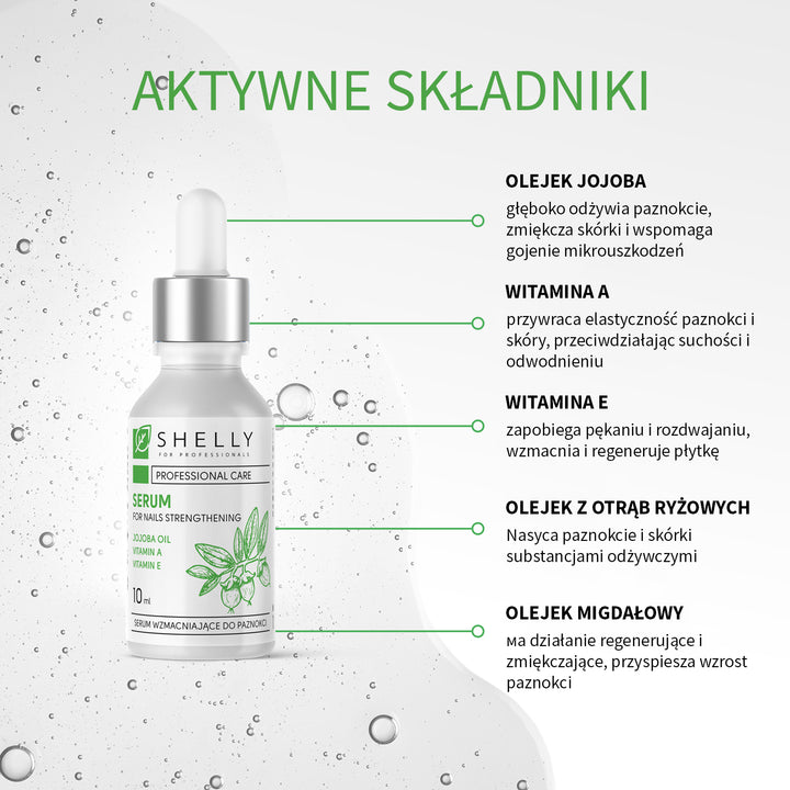 Strengthening nail serum with jojoba oil and vitamins A, E - 10 ml