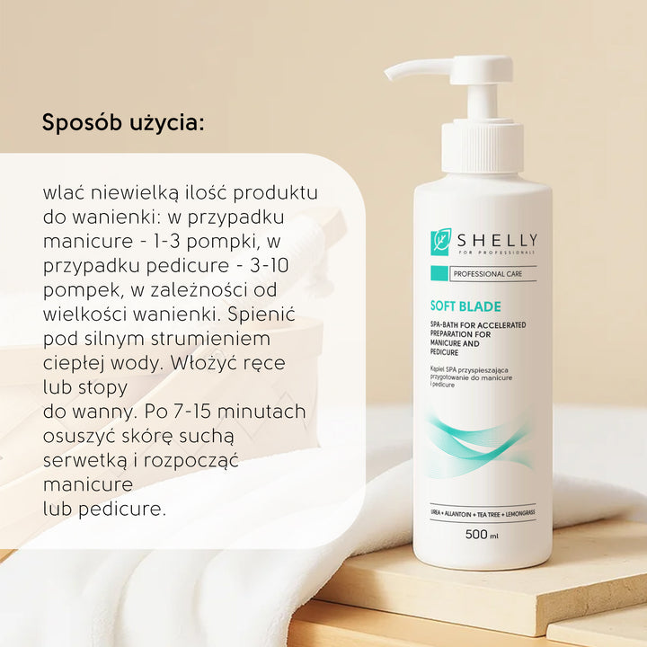 Kąpiel SPA do przyspieszonego przygotowania do manicure i pedicure Miękka głownia - 500 ml