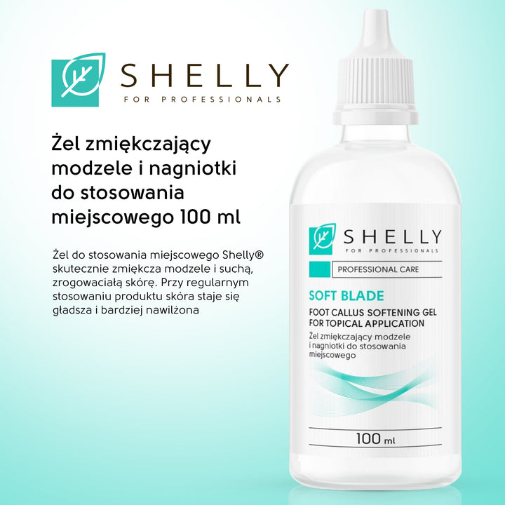 Żel zmiękczający modzele do stóp do stosowania miejscowego z miękkim ostrzem Shelly 100 ml