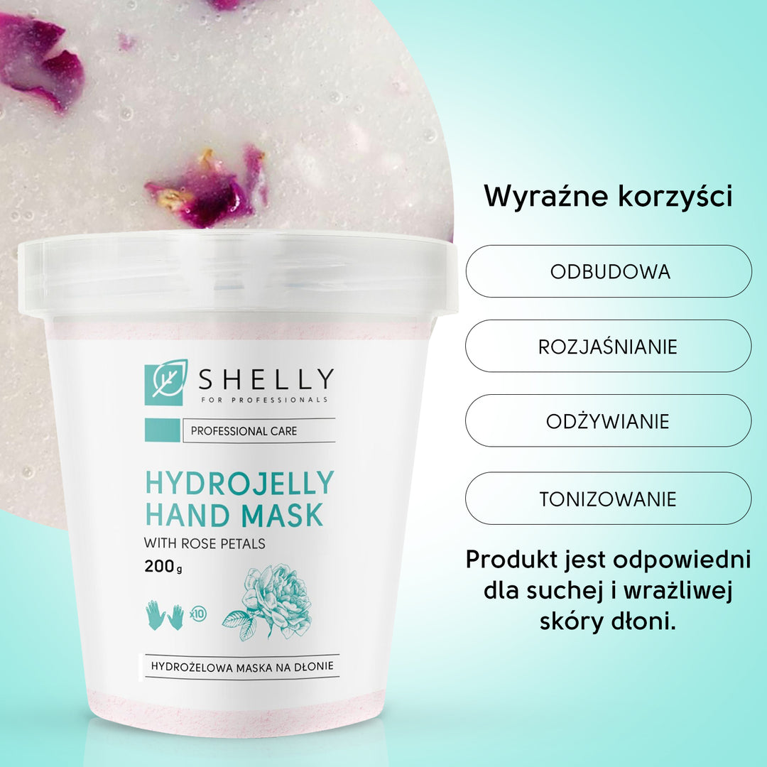 Hydrogel hand mask with rose petal – 200 g