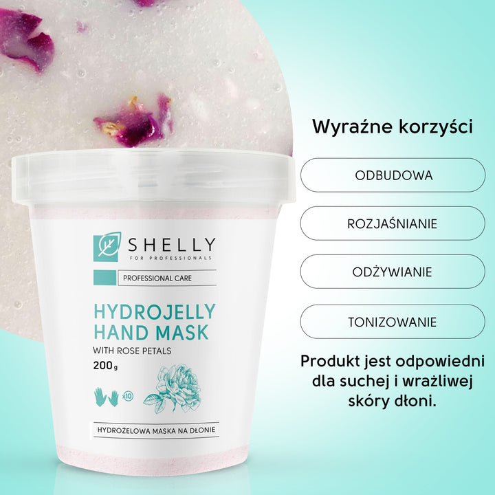 Hydrogel hand mask with rose petal – 200 g