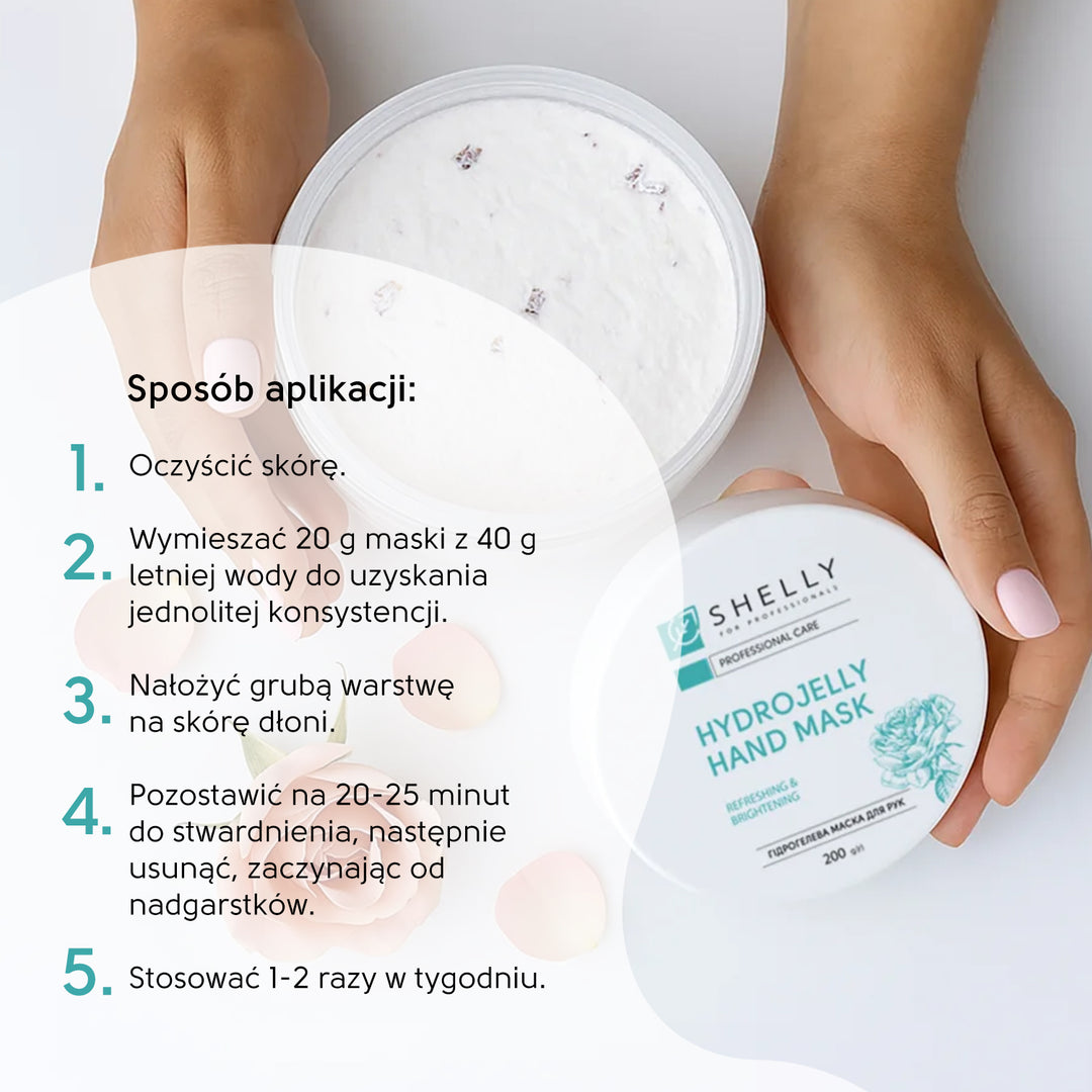Hydrogel hand mask with rose petal – 200 g