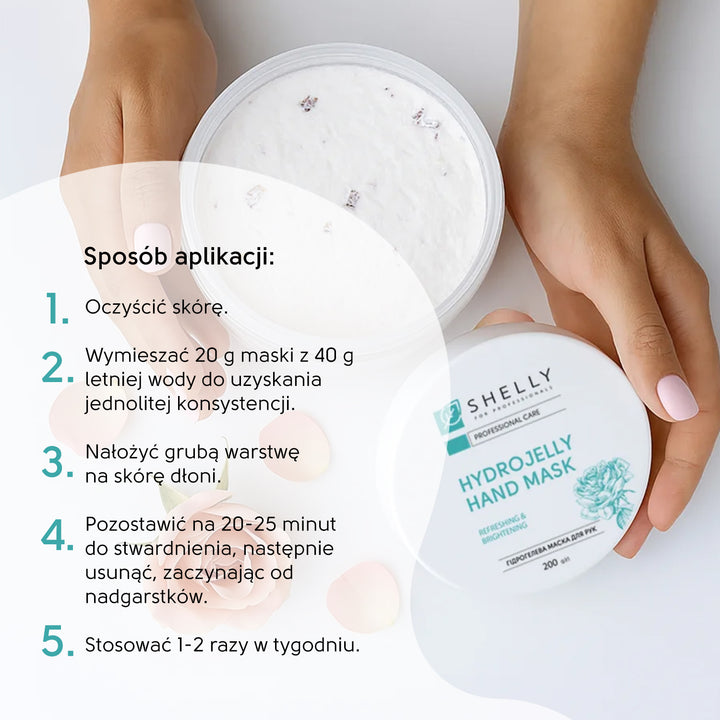 Hydrogel hand mask with rose petal – 200 g