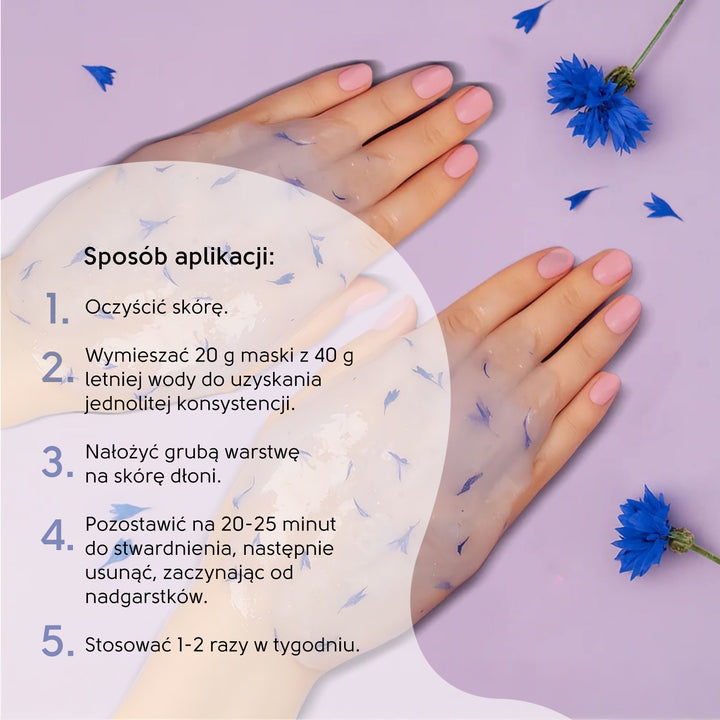 Hydrożelowa Maska do Rąk z Płatkami Chabra - Shelly 200 g