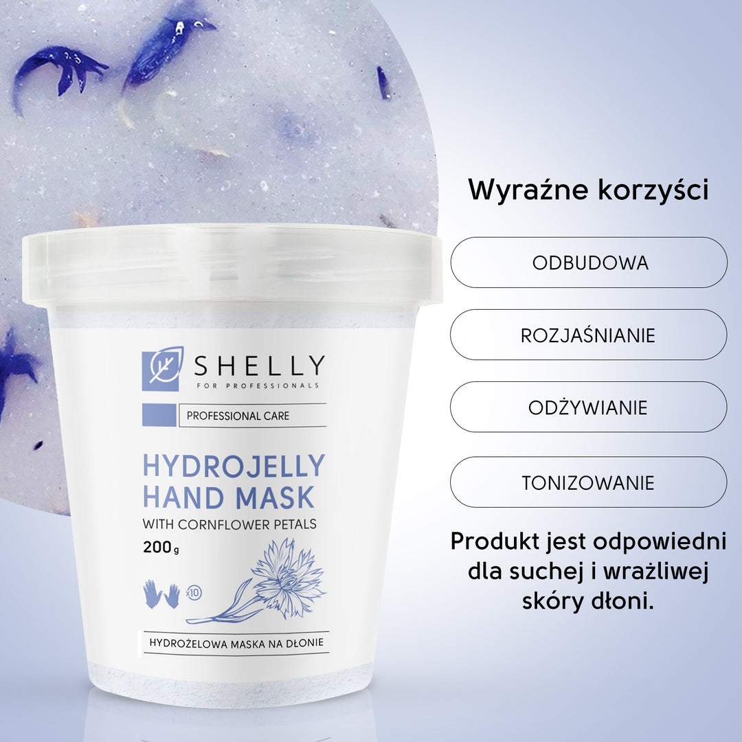 Hydrożelowa Maska do Rąk z Płatkami Chabra - Shelly 200 g