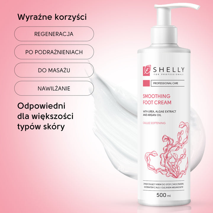 Zmiękczający krem ​​do stóp z mocznikiem, ekstraktem z alg i olejem arganowym - 500 ml