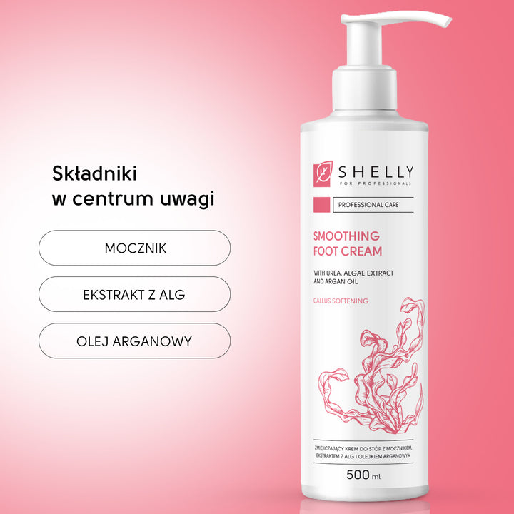 Zmiękczający krem ​​do stóp z mocznikiem, ekstraktem z alg i olejem arganowym - 500 ml