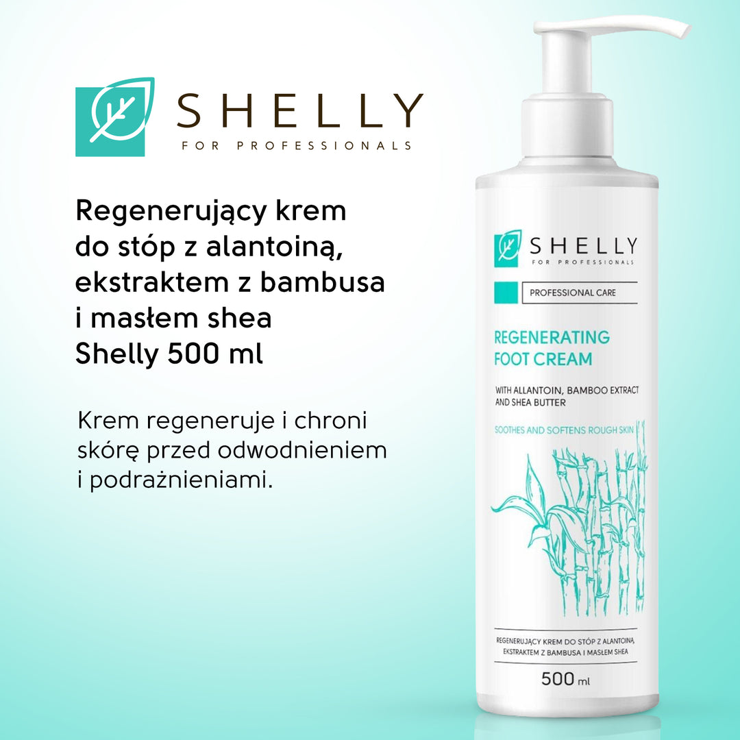 Regenerujący krem ​​do stóp z alantoiną, ekstraktem z bambusa i masłem shea - 500 ml