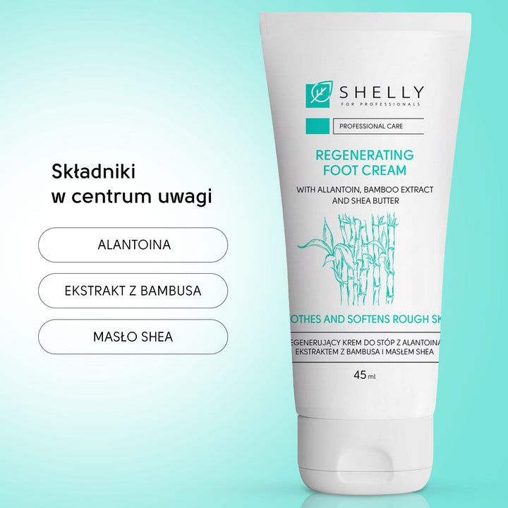 Regenerating foot cream with allantoin, bamboo extract and shea butter Shelly 45 ml