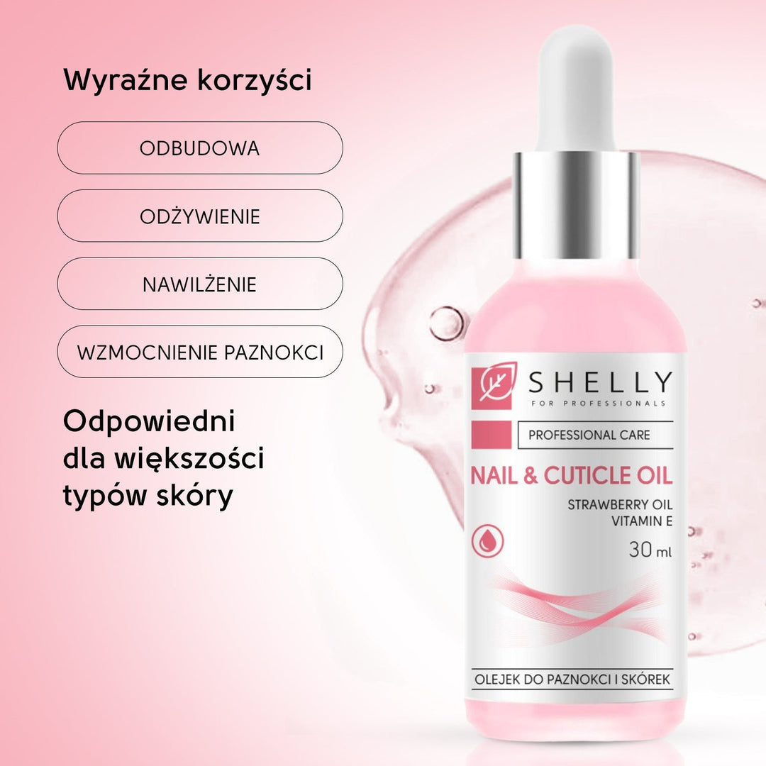 Nail and cuticle oil with strawberry extract and vitamin E Shelly 30 ml
