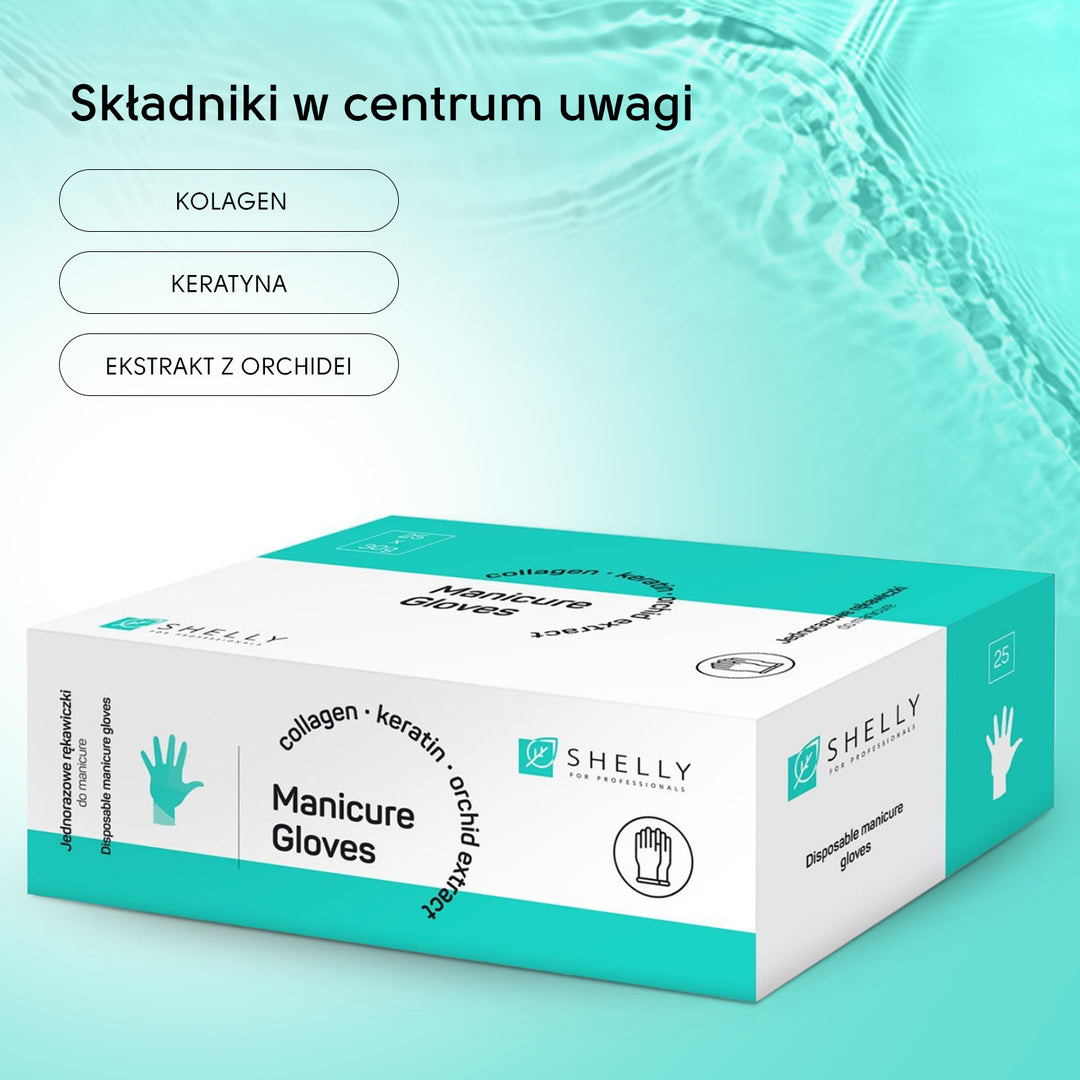 Zestaw rękawiczek do manicure – 25 szt. 