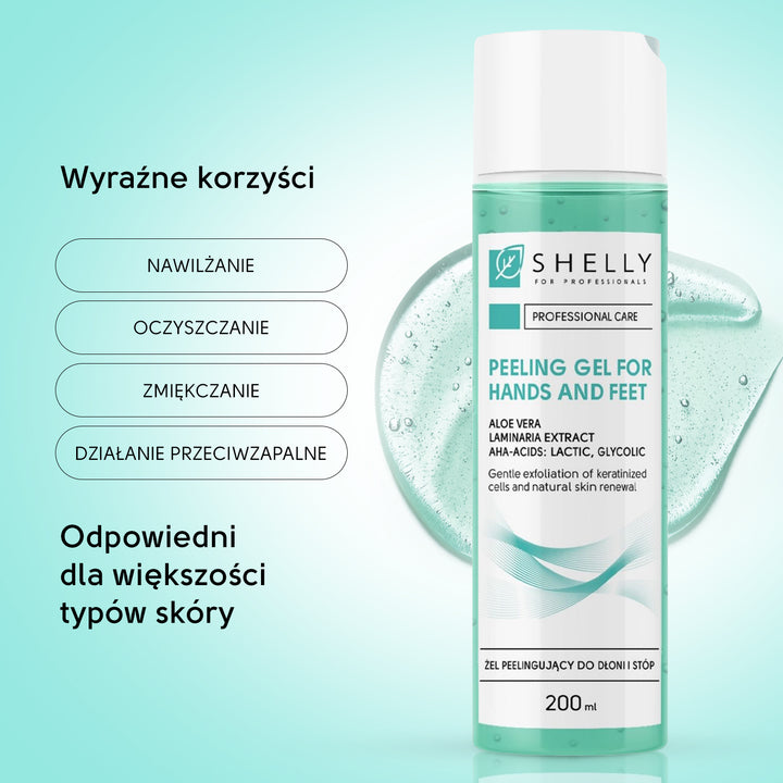 Peelingujący żel do rąk i stóp z aloesem - 200 ml