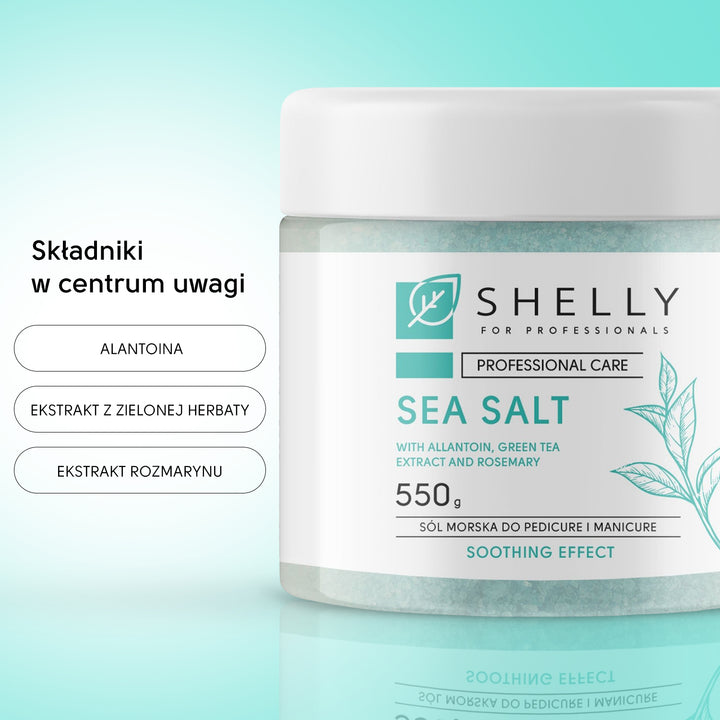 Sól do kąpieli z alantoiną, ekstraktem z zielonej herbaty i rozmarynem - 550 g