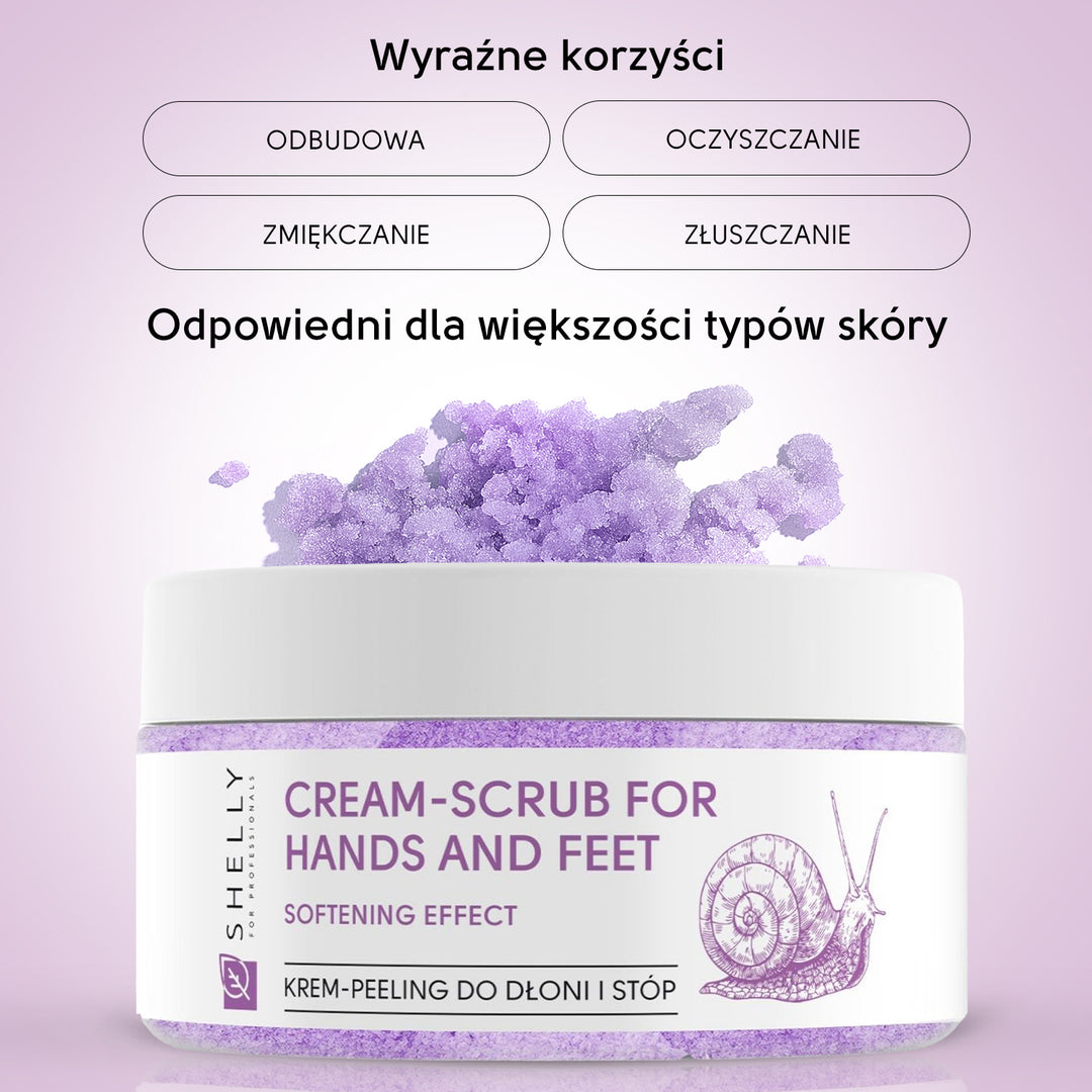 Krem-peeling do rąk i stóp z alantoiną, ekstraktem ze ślimaka i olejem shea - 350 g