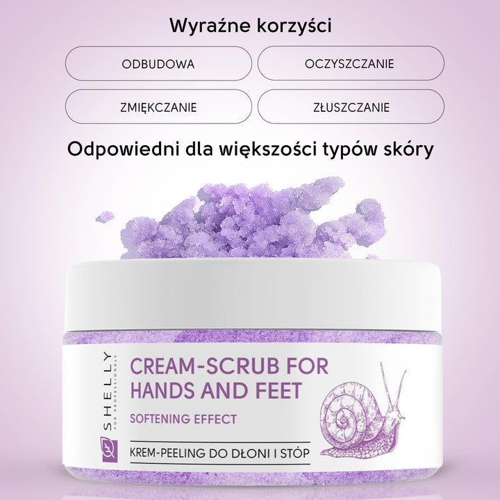 Krem-peeling do rąk i stóp z alantoiną, ekstraktem ze ślimaka i olejem shea - 350 g