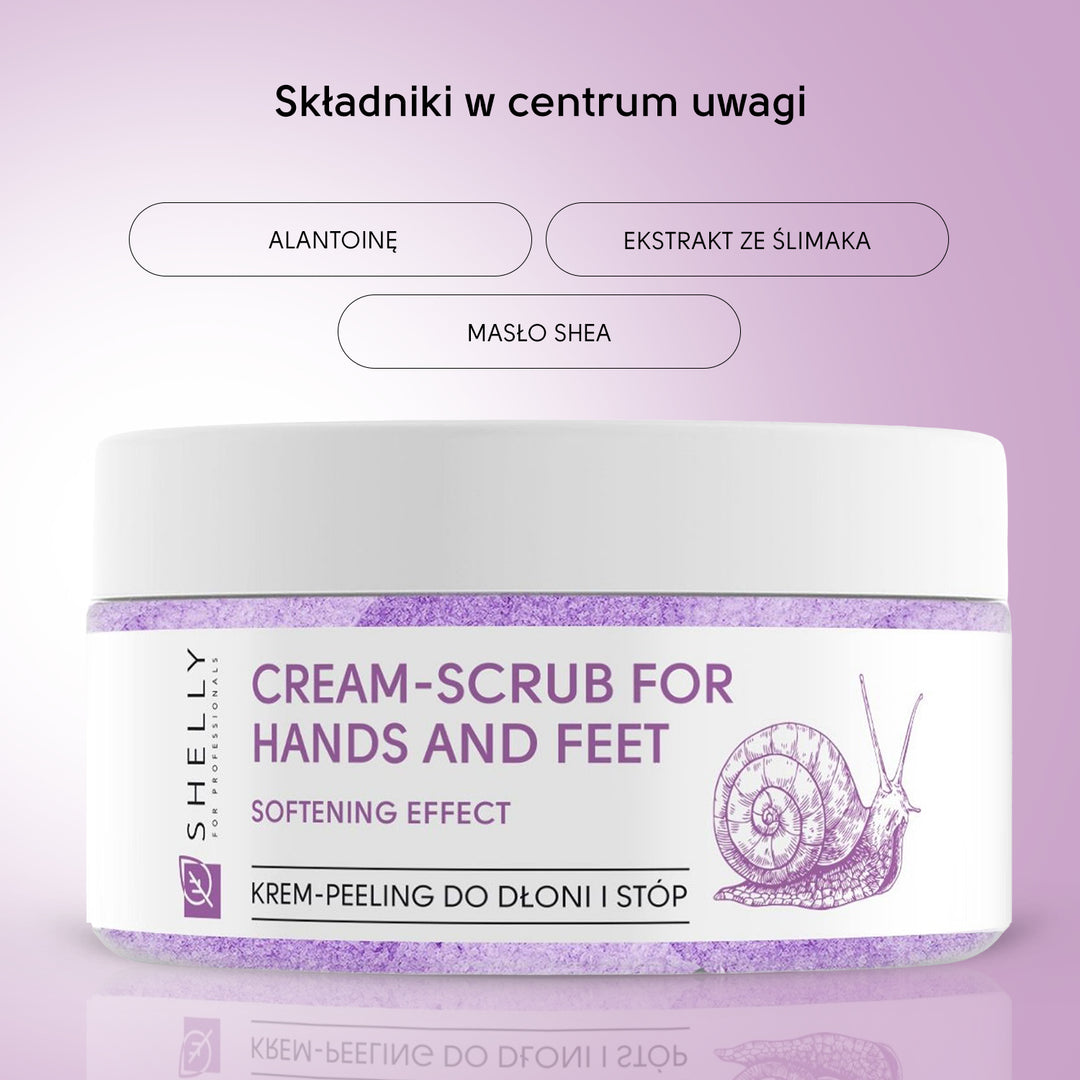 Krem-peeling do rąk i stóp z alantoiną, ekstraktem ze ślimaka i olejem shea - 350 g