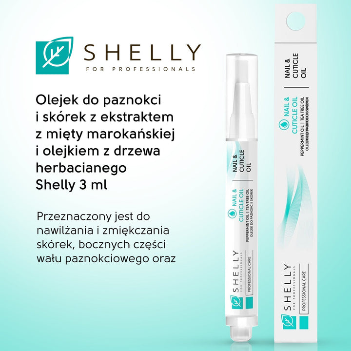 Nail and cuticle oil with moroccan mint extract and tea tree oil Shelly 3ml