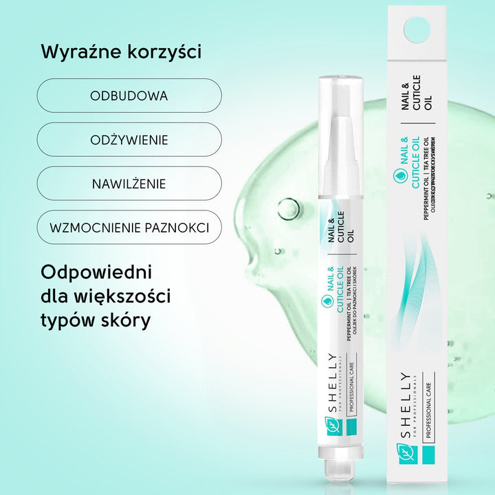Olejek do paznokci i skórek z ekstraktem z mięty marokańskiej i olejkiem z drzewa herbacianego - 3 ml