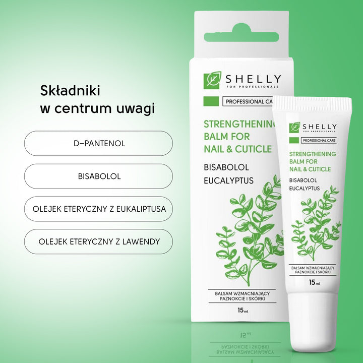 Strengthening balm for nail and cuticle with bisabolol and eucalyptus Shelly 15 ml