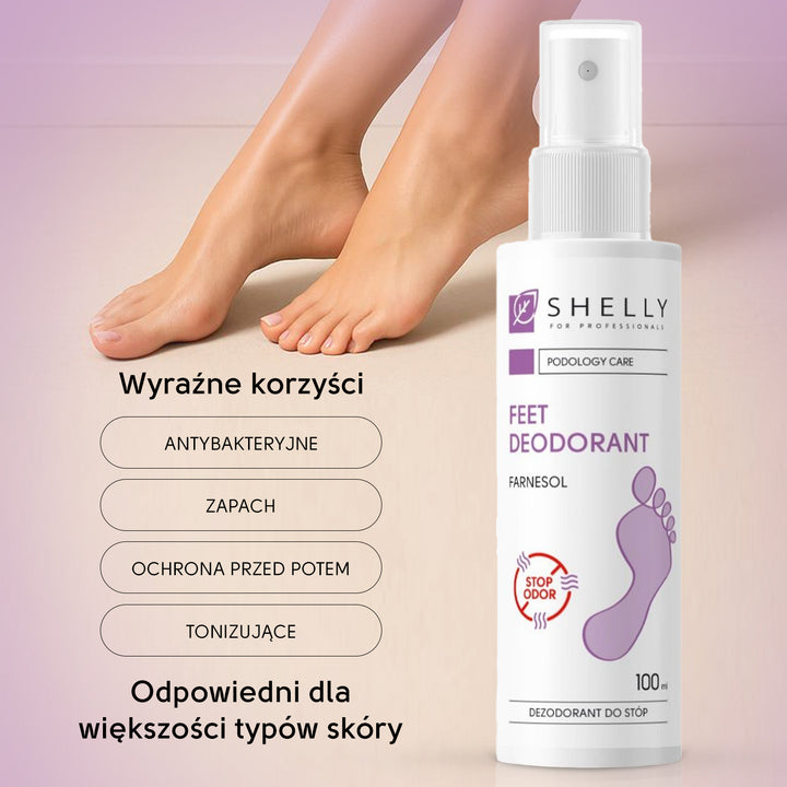 Dezodorant długo działający do stóp z farnezolem - 100 ml