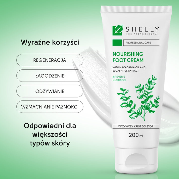 Odżywczy krem ​​do stóp z olejem makadamia i ekstraktem z eukaliptusa - 200 ml