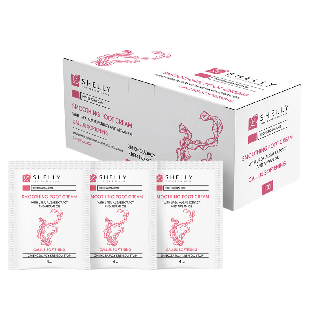 Softening foot cream with urea, algae extract and argan oil Shelly 4 ml x 100 pcs.