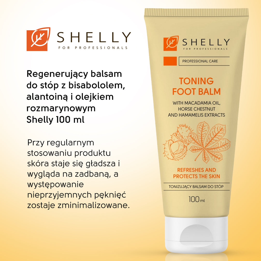 Tonizujący balsam do stóp z olejem makadamia, ekstraktami z kasztanowca i oczaru wirginijskiego - 100 ml