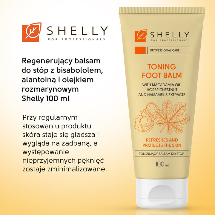 Tonizujący balsam do stóp z olejem makadamia, ekstraktami z kasztanowca i oczaru wirginijskiego - 100 ml