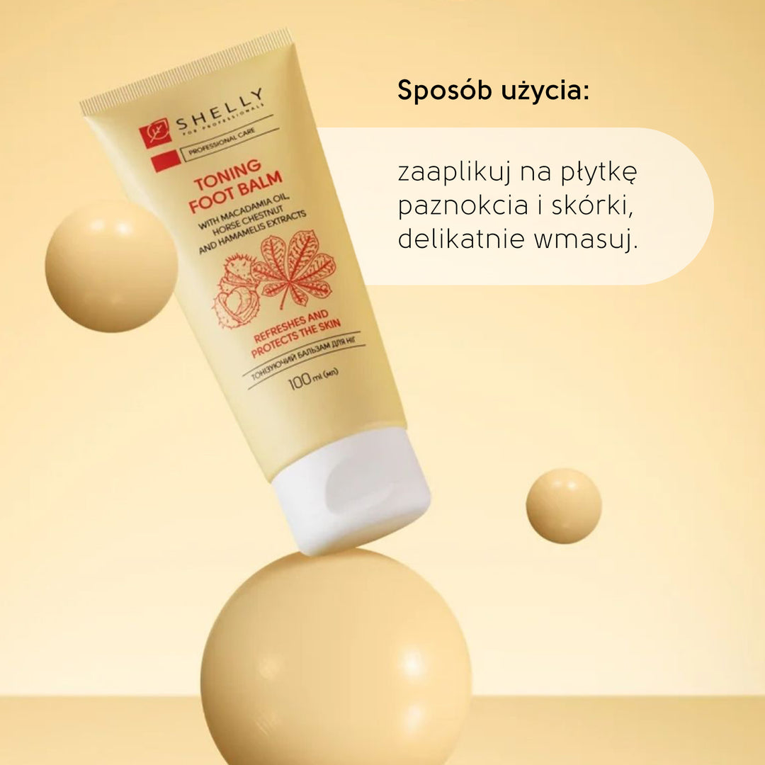 Tonizujący balsam do stóp z olejem makadamia, ekstraktami z kasztanowca i oczaru wirginijskiego - 100 ml