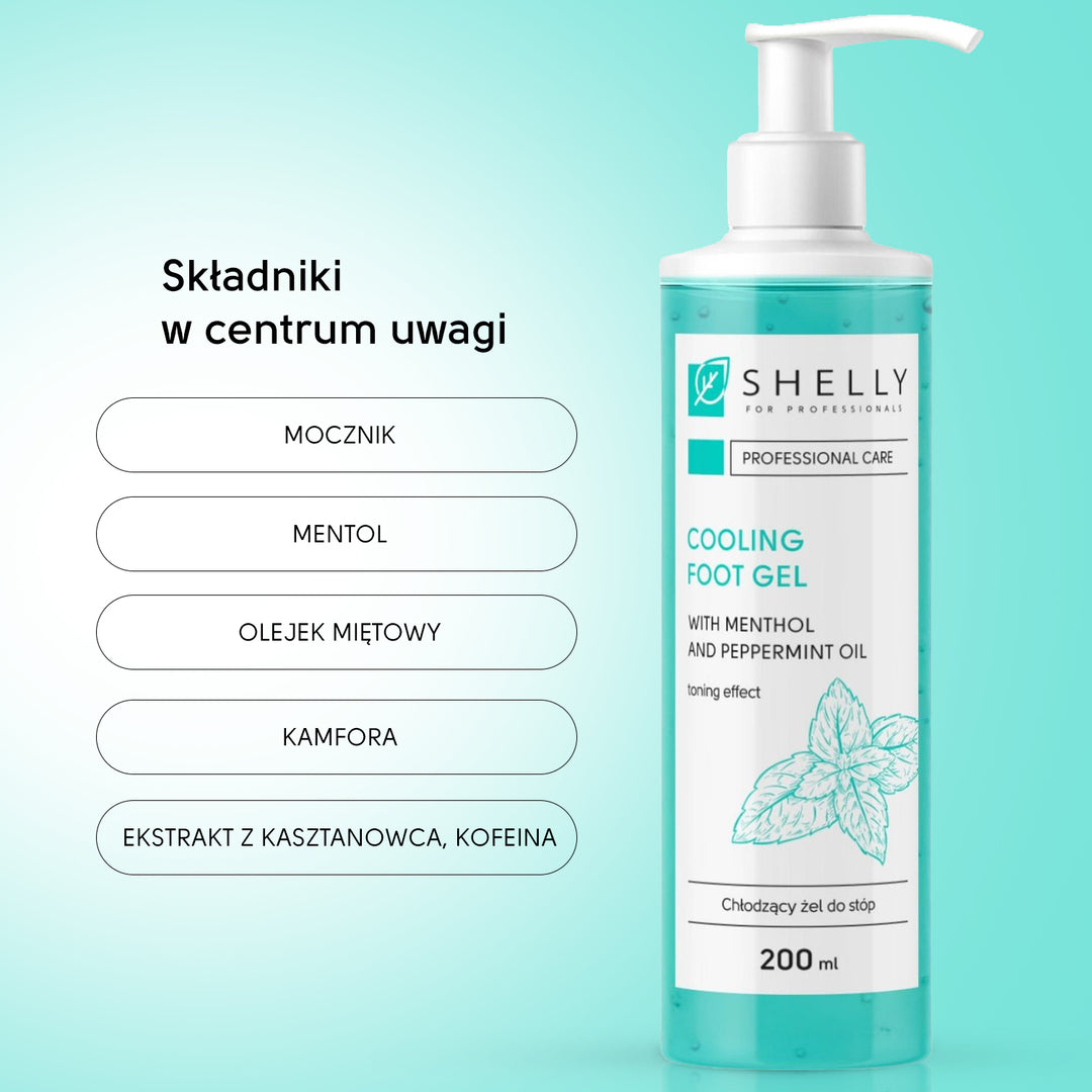Żel chłodzący do stóp z mentolem i olejkiem miętowym Shelly 200 ml