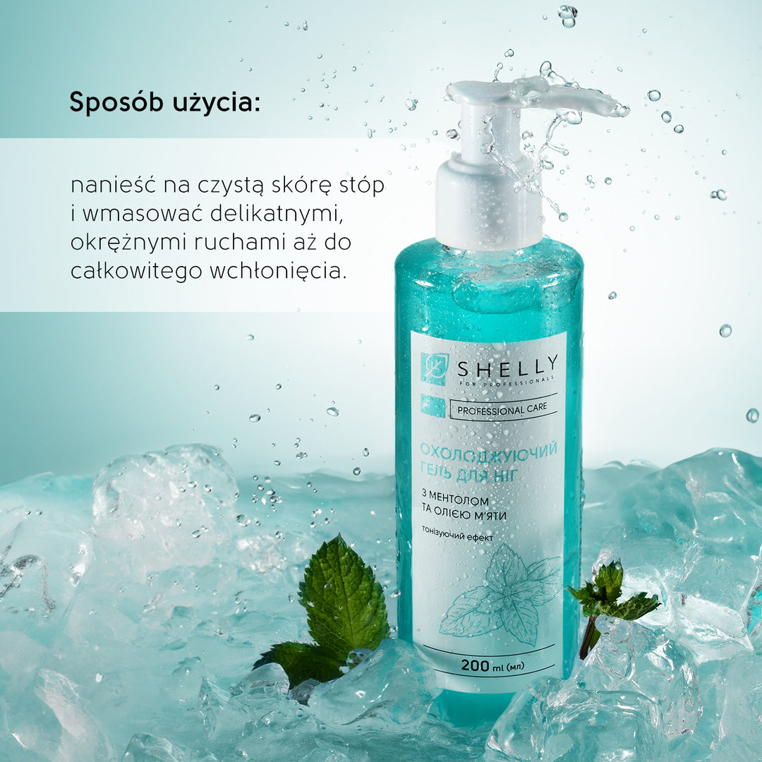 Żel chłodzący do stóp z mentolem i olejkiem miętowym Shelly 200 ml