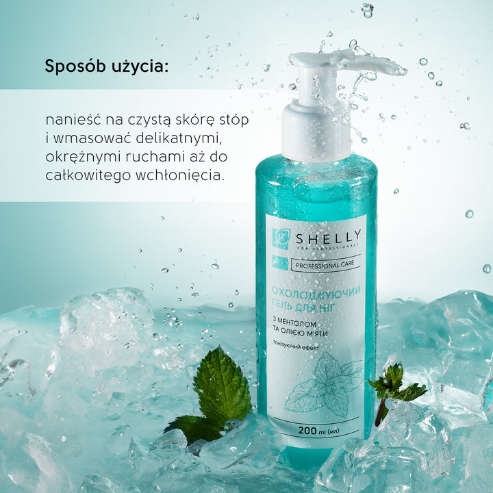 Żel chłodzący do stóp z mentolem i olejkiem miętowym Shelly 200 ml