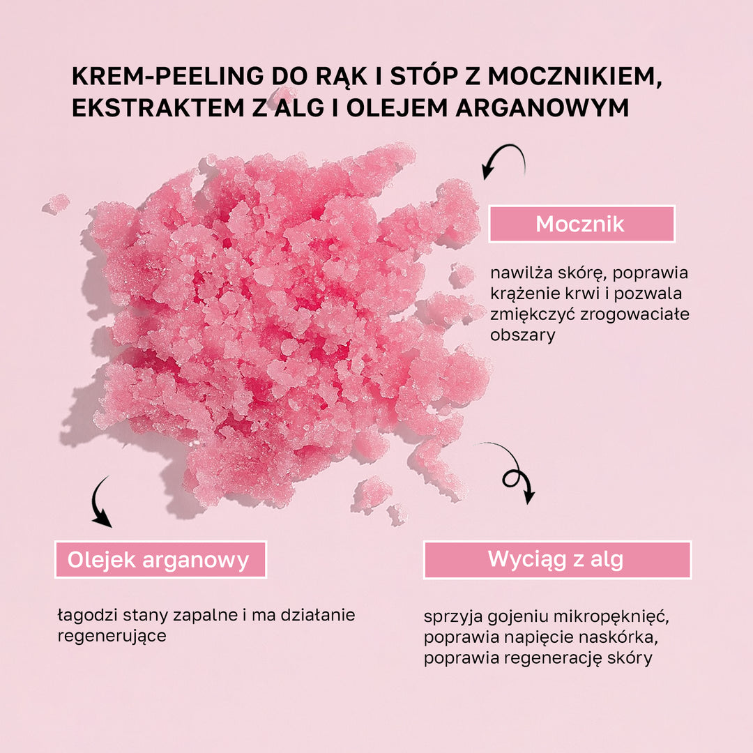 Krem-peeling do rąk i stóp z mocznikiem, ekstraktem z alg i olejem arganowym - 350 g
