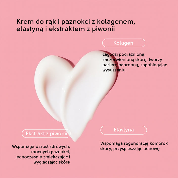 Krem do rąk i paznokci z kolagenem, elastyną i ekstraktem z piwonii Shelly - 4 ml x 100 szt.