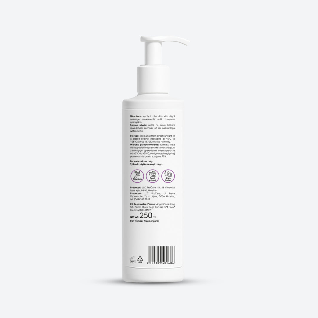 Hand and nail cream with allantoin, snail extract and shea oil - 250 ml