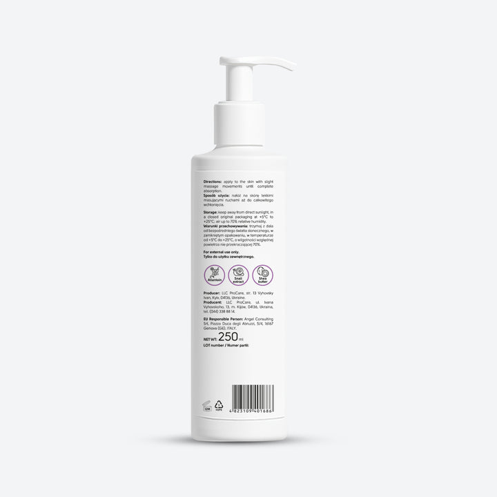 Hand and nail cream with allantoin, snail extract and shea oil - 250 ml