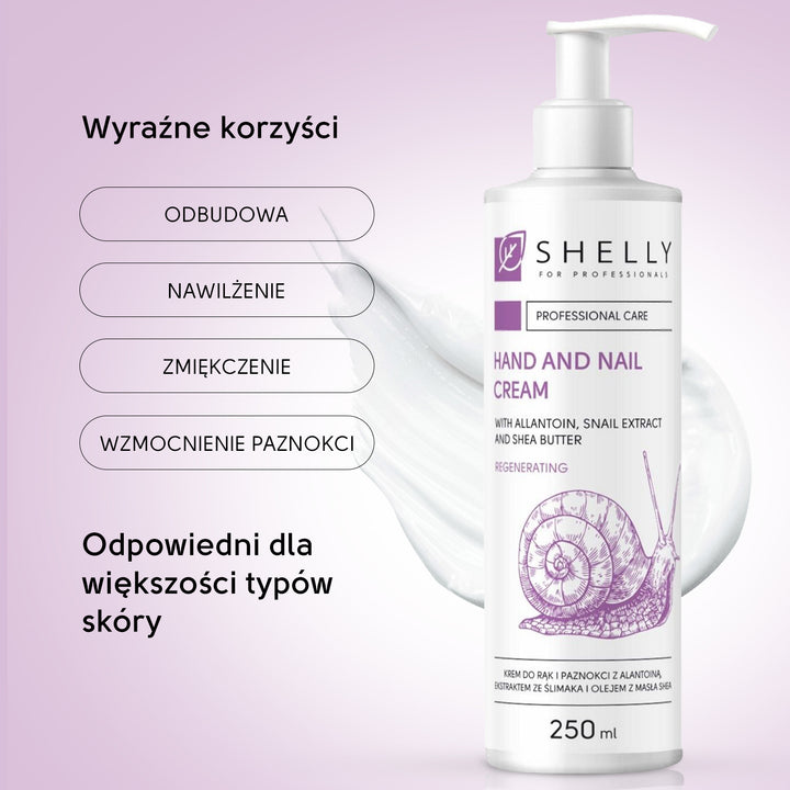 Krem do rąk i paznokci z alantoiną, ekstraktem ze ślimaka i olejem shea - 250 ml