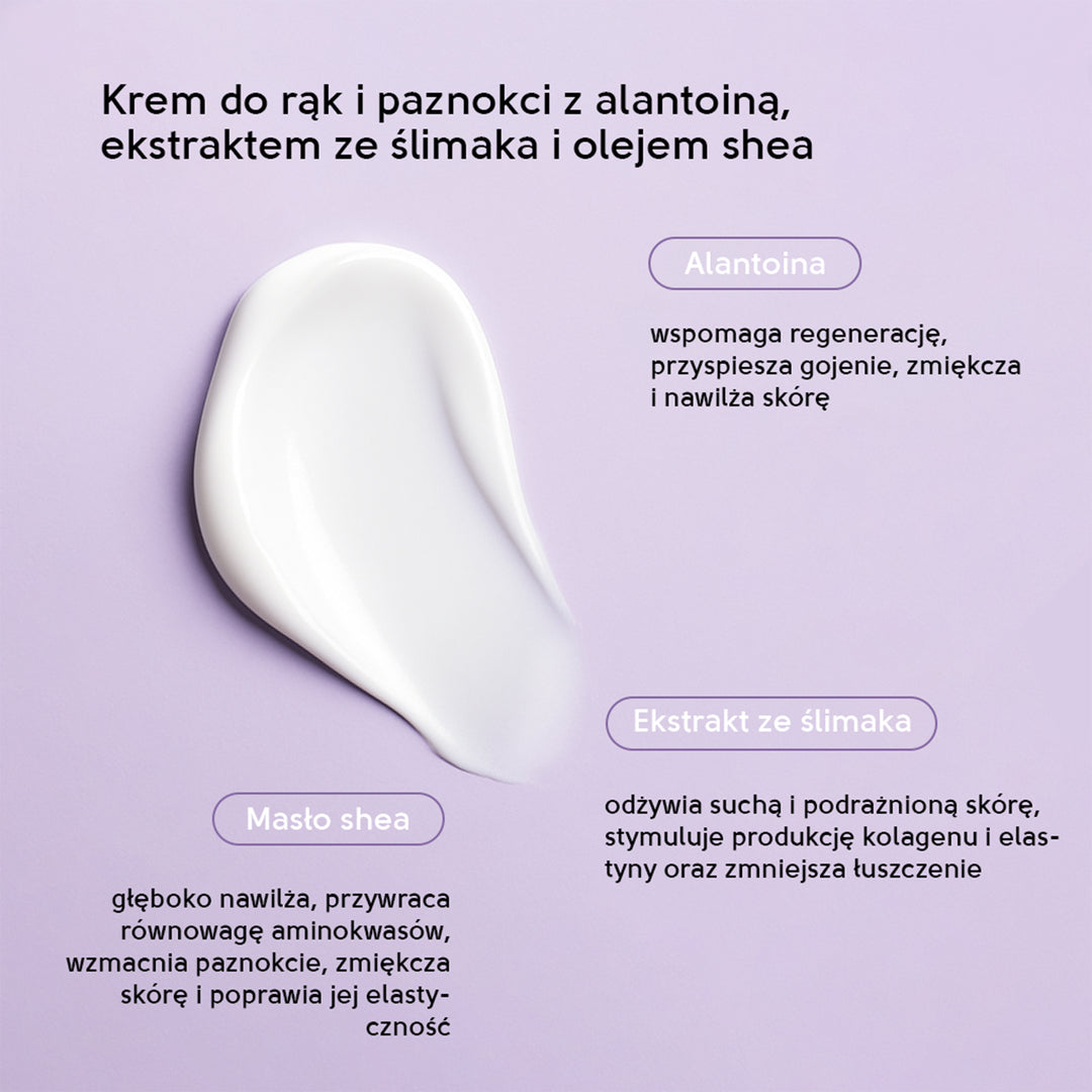 Krem do rąk i paznokci z alantoiną, ekstraktem ze ślimaka i olejem shea - 250 ml