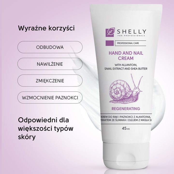 Krem do rąk i paznokci z alantoiną, ekstraktem ze ślimaka i olejem shea - 45 ml