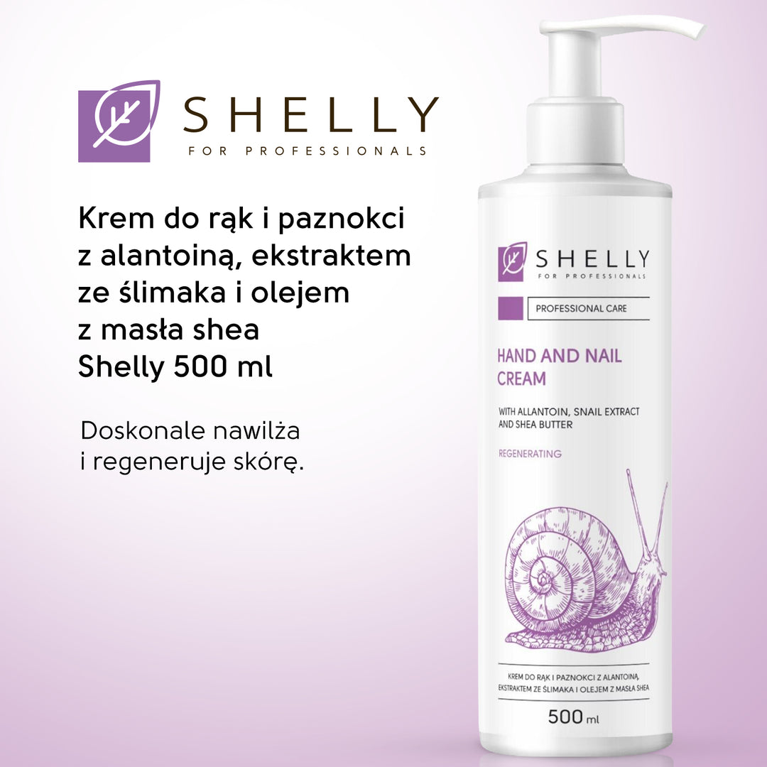Krem do rąk i paznokci z alantoiną, ekstraktem ze ślimaka i olejem shea - 500 ml
