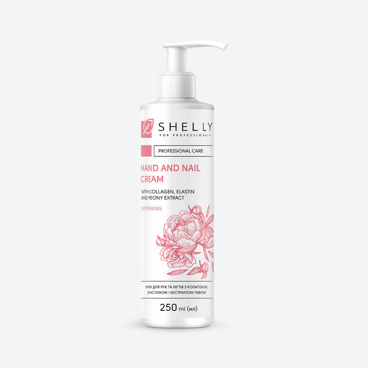 Hands and nails cream with collagen, elastin and peony extract - 250 ml